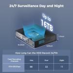 Hiseeu 4K Wired Security Camera System with Audio,Smart Color Night Vision,3TB Hard Drive,AI Human/Vehicle Detection,8PCS 8MP IP67 Weatherproof Home CCTV Cameras,Indoor/Outdoor Surveillance DVR Kit