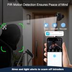 Rraycom 4Pack 5G/2.4G Security Cameras Wireless Outdoor,2K Battery Powered AI Motion Detection Siren Alarm WiFi Home Indoor Camera, Color Night Vision, 2-Way Talk, Waterproof, Works w/Alexa, Cloud/SD