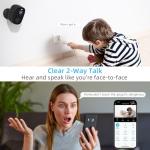 Rraycom 4Pack 5G/2.4G Security Cameras Wireless Outdoor,2K Battery Powered AI Motion Detection Siren Alarm WiFi Home Indoor Camera, Color Night Vision, 2-Way Talk, Waterproof, Works w/Alexa, Cloud/SD