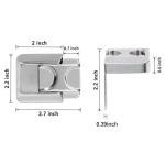 CZU Home Door Lock Security, Upgraded Safety Childproof Door Reinforcement Lock Latch (2-Pack), Extra Defend Door Lock for Inward Swinging Door