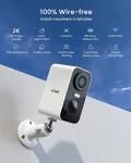 ieGeek Security Cameras Wireless Outdoor, 2K 3MP Battery Powered WiFi Security Camera with Spotlight & Siren Alarm, 2-Way Audio, Color Night Vision, AI Detection for Home Security, Works with Alexa
