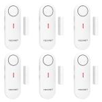 TECKNET Door Alarms for Kids Safety, Window Alarm Pool Alarms Door Alarm for Home Security, 2-in-1 Alarm & Chime, 3-Level Volume Control, Wireless Alarm for House Hotel Cars Sheds Caravans (6 Pack)