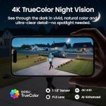 aosu T2 Ultra 4K Security Cameras Wireless Outdoor, 4 Cam Kit, Smart Home Security System with TrueColor Night Vision, AI Recognition & 360° Motion Tracking, Solar Power, Expandable 1TB Local Storage