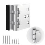 Treasem Home Security Door Lock, Upgraded Non-Spring and Flip Design for Easy to Open, Withstands 1200 lbs Force, Childproof Door Reinforcement Lock for Inward Swinging Doors, Silver, 1 Pack