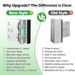 Treasem Home Security Door Lock, Upgraded Non-Spring and Flip Design for Easy to Open, Withstands 1200 lbs Force, Childproof Door Reinforcement Lock for Inward Swinging Doors, Silver, 1 Pack