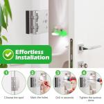 Treasem Home Security Door Lock, Upgraded Non-Spring and Flip Design for Easy to Open, Withstands 1200 lbs Force, Childproof Door Reinforcement Lock for Inward Swinging Doors, Silver, 1 Pack