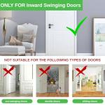 Treasem Home Security Door Lock, Upgraded Non-Spring and Flip Design for Easy to Open, Withstands 1200 lbs Force, Childproof Door Reinforcement Lock for Inward Swinging Doors, Silver, 1 Pack