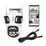 STONVUE 9MP Three Lens Wireless Outdoor Security Camera, 360° Pan/Tilt, 2.4GHz WiFi, AI Auto Tracking, No Blind Spot,24/7 Recording, Night Vision,Spotlight,2-Way Audio, IP66, for Home Surveillance