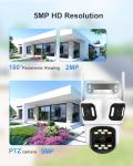 STONVUE 9MP Three Lens Wireless Outdoor Security Camera, 360° Pan/Tilt, 2.4GHz WiFi, AI Auto Tracking, No Blind Spot,24/7 Recording, Night Vision,Spotlight,2-Way Audio, IP66, for Home Surveillance