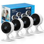 GNCC Only 2.4GHz Indoor Security Camera, 1080P Cameras for Home Security, Motion Detection, Two-Way Audio, Night Vision, Dog Camera with App, Easy Install, Cloud Storage Subscription Required(4-Pack)