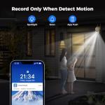 Hiseeu Solar Security Camera Outdoor,4MP 4 Cam-Kit, Wireless Security Cameras System Home Surveillance,Solar-Powered,Color Night Vision,360° View Pan & Tilt,2.4GHz WiFi,1TB Storage No Subscription