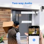 Hiseeu Solar Security Camera Outdoor,4MP 4 Cam-Kit, Wireless Security Cameras System Home Surveillance,Solar-Powered,Color Night Vision,360° View Pan & Tilt,2.4GHz WiFi,1TB Storage No Subscription