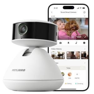 PETLIBRO Security Indoor Camera Includes 90-Day AI Trial w/AI Human/Pet Detection & Two-Way Audio, Home Camera w/360° Pan Tilt & Night Vision, Dog/Pet Cam w/Multi-Pet Recognition, Smart Summaries