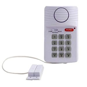 H-COME Wireless Home Security Burglar Alarm Garage Shed Caravan Defender with Keypad, Fit for Door Window, Powered by 3 x AA Battery (Not Included)