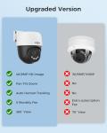 【4K HD+360°View】 Hiseeu 4K PoE Security Camera System, 6 Pcs 8MP PTZ Wired Security Camera Outdoor&Indoor, Auto Human Tracking, Free Remote Access, 2 Way Audio, Plug and Play, 2TB HDD for 7/24 Record
