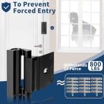 Lvyesea 3Pcs Door Reinforcement Lock, Door Locks for Kids Safety, Door Safety Locks from Inside, Withstand 800lbs Force-Enhance Home Security(Black)