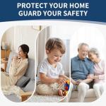 Lvyesea 3Pcs Door Reinforcement Lock, Door Locks for Kids Safety, Door Safety Locks from Inside, Withstand 800lbs Force-Enhance Home Security(Black)