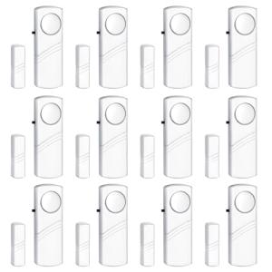 Door Window Alarm, 95DB Door Alarms for Kids Safety, Wireless Sensor Door Window Burglar Alarm-Window Pool Alarms for Home (12 Pack)