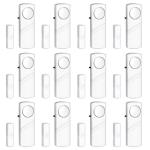 Door Window Alarm, 95DB Door Alarms for Kids Safety, Wireless Sensor Door Window Burglar Alarm-Window Pool Alarms for Home (12 Pack)