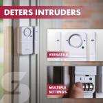 SABRE Wireless Home Security Door Window Burglar Alarm with LOUD 120 dB Siren, DIY EASY to Install, 2-Pack,white