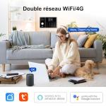 XUK Smart Home Security System,4G/GSM &WiFi Wireless Alarm Kit with Door/Window Sensors,PIR Motion Detectors,App Remote Control,Compatible with Alexa &Google Home,Easy Installation (21pcs Set)