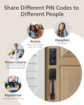 Philips Wi-Fi Smart Lock with Handle, Keyless Entry Keypad Door Lock with Handle, Front Door Deadbolt Set with WiFi Gateway, App Control, Fingerprint Unlock, PIN Code Unlock, Auto Locking