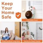 Husfunov 2 Pack Home Security Door Lock,Childproof Door Reinforcement Lock,with 3" Stop Withstand 800 lbs,for Inward Swing Doors,Night Kids Safety Metal Flip Lock Deadbolt Latch (Black)