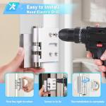 MaxxGeek Home Door Reinforcement Lock - High Security Anti-Burglary Lock, Aluminum Guard for Home Security (Silver Oxide)