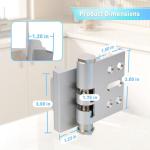 MaxxGeek Home Door Reinforcement Lock - High Security Anti-Burglary Lock, Aluminum Guard for Home Security (Silver Oxide)