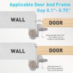 MaxxGeek Home Door Reinforcement Lock - High Security Anti-Burglary Lock, Aluminum Guard for Home Security (Silver Oxide)