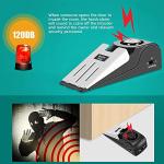 HNHMT 2 Pack Portable Door Stop Alarm, Door Stopper with 120db Loud Security Alarm, Travel Door, Doorstops Wedge Sensors Security Devices for Traveling Apartment Hotel and Home (Black)