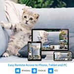 Hiseeu 2K Wireless Security Camera System, 10CH NVR Kit,8Pcs 3MP WiFi Surveillance Cameras for Home Indoor/Outdoor Use,Night Vision,Waterproof, Motion Detection, 3TB Hard Drive and DC Power Included