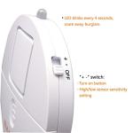 EVA LOGIK Modern Ultra-Thin Window Alarm with Loud 120dB Sound and Vibration Sensors Compatible with Virtually Any Window, Glass Break Alarm Perfect for Home, Office, Dorm Room- 4 Pack