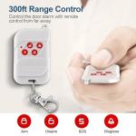 WiFi Alarm Home Security System, Wireless Alarm System with Loud 120dB Motion Sensor Siren, Window Door Alarms Sensor, Remote Control for Shed Garage