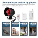 WiFi Alarm Home Security System, Wireless Alarm System with Loud 120dB Motion Sensor Siren, Window Door Alarms Sensor, Remote Control for Shed Garage