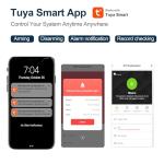 WiFi Alarm Home Security System, Wireless Alarm System with Loud 120dB Motion Sensor Siren, Window Door Alarms Sensor, Remote Control for Shed Garage