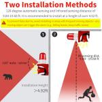 Motion Sensor Alarm with Human Detection,120dB Adjustable Siren & LED Strobe Lights Outdoor Security Alarm for Home Theft,Animal Intrusion,Garden Protection,Property Protection,AC110V with Plug