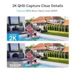 yeewise Solar Security Cameras Wireless Outdoor, 4 Cam-Kit, No Subscription, 4MP Home Security Cameras System with 360° Pan & Tilt, Color Night Vision, Motion Detection, Local Storage, 5G & 2.4G WiFi