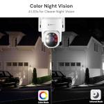 yeewise Solar Security Cameras Wireless Outdoor, 4 Cam-Kit, No Subscription, 4MP Home Security Cameras System with 360° Pan & Tilt, Color Night Vision, Motion Detection, Local Storage, 5G & 2.4G WiFi