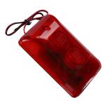 12V 15W Wired Strobe Siren - High-Decibel Sound Alarm with Flashing Red Light for Home and Hotel Security - Durable ABS Material