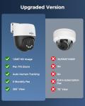 [12MP +Human Tracking] Hiseeu 12MP PoE PTZ Security Camera System, 8 Pcs Wired Security Cameras, 360°View, 2 Way Audio, 0 Monthly Fee, 4TB HDD 8 Port 16Ch PoE NVR，Home CCTV Surveillance Outdoor&Indoor