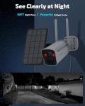 《100% Wire-Free》Wireless Outdoor Security Camera System, Solar Powered WiFi Cameras Systems with PIR Motion Detection, Home Video Surveillance DVR Kits