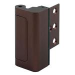 Prime-Line U 11441 Door Reinforcement Lock – Add Extra, High Security to your Home and Prevent Unauthorized Entry – 3” Stop, Aluminum Construction, Red Bronze (Single Pack)
