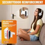 Upgraded Portable Door Lock for Travel & Home - No Drill Adjustable Security Lock for Inward Swing Doors, Fits Apartments & Hotels, Withstands 800lbs Force (1, White - Portable)