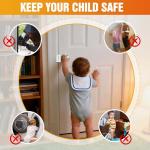 Upgraded Portable Door Lock for Travel & Home - No Drill Adjustable Security Lock for Inward Swing Doors, Fits Apartments & Hotels, Withstands 800lbs Force (1, White - Portable)