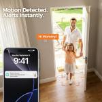 ZEEPORTE 2K Indoor Cameras for Home Security - Baby Monitor and Dog Pet Camera with Motion Detection, 2-Way Audio, Night Vision, Siren, Wired Security Camera - Compatible with Alexa and Google Home