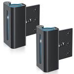 2Pack Door Reinforcement Lock Withstands 800lbs of Force - Black Extra Proof Door Lock for Kids Safety Drilling Required,Prevents Unauthorized Entry,Add a Door Security Locks for Home Safety & Privacy