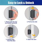 2Pack Door Reinforcement Lock Withstands 800lbs of Force - Black Extra Proof Door Lock for Kids Safety Drilling Required,Prevents Unauthorized Entry,Add a Door Security Locks for Home Safety & Privacy