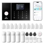 Wireless Alarm System for Home Security,24 Pcs Home Alarm System Wireless DIY Kit,WiFi+GSM/4G with Instant App Alerts NO MonthlyFees,SOS Button,App & Remote Control,Work with Alexa,for Apartment