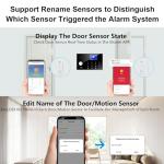 Home Security System with Camera, WiFi + GSM Home Alarm Kit with Phone App Alert, Door/Window Sensor, Remote Control for Apartments (13 Pieces)